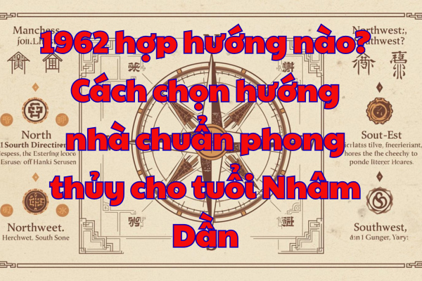 1962 hợp hướng nào? Cách chọn hướng nhà, hướng làm việc chuẩn phong thủy cho tuổi Nhâm Dần