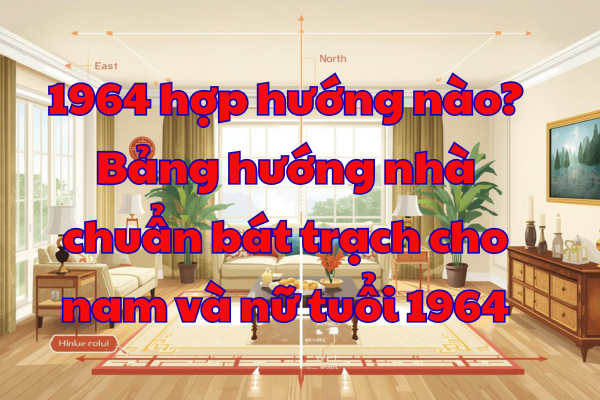 1964 hợp hướng nào? Bảng hướng nhà chuẩn bát trạch cho nam và nữ tuổi 1964
