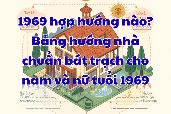 1969 hợp hướng nào? Bảng hướng nhà chuẩn bát trạch cho nam và nữ tuổi 1969