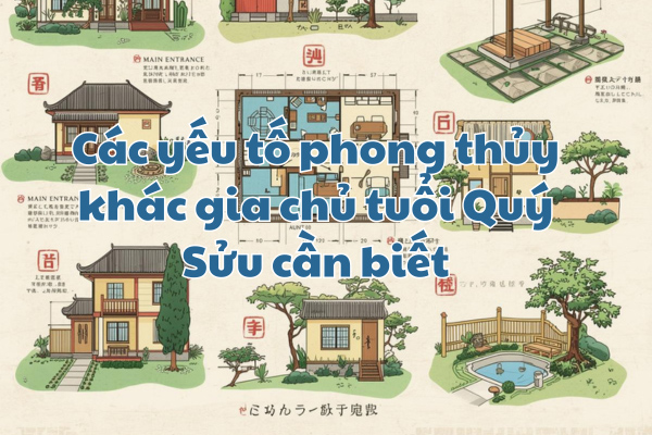 Các yếu tố phong thủy khác gia chủ tuổi Quý Sửu cần biết