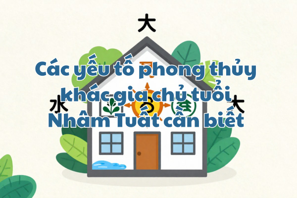Các yếu tố phong thủy khác gia chủ tuổi Nhâm Tuất cần biết