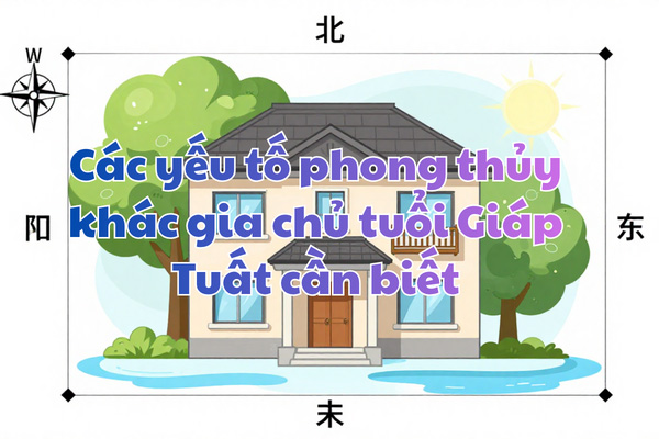 Các yếu tố phong thủy khác gia chủ tuổi Giáp Tuất cần biết