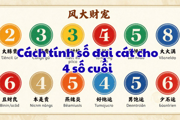 Cách tính số đại cát cho 4 số cuối