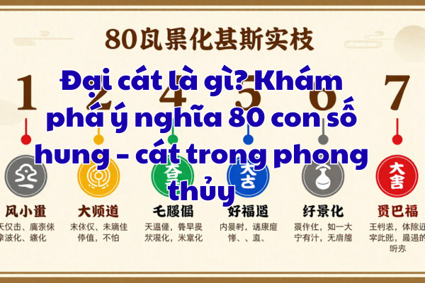 Đại cát là gì? Khám phá ý nghĩa 80 con số hung – cát trong phong thủy